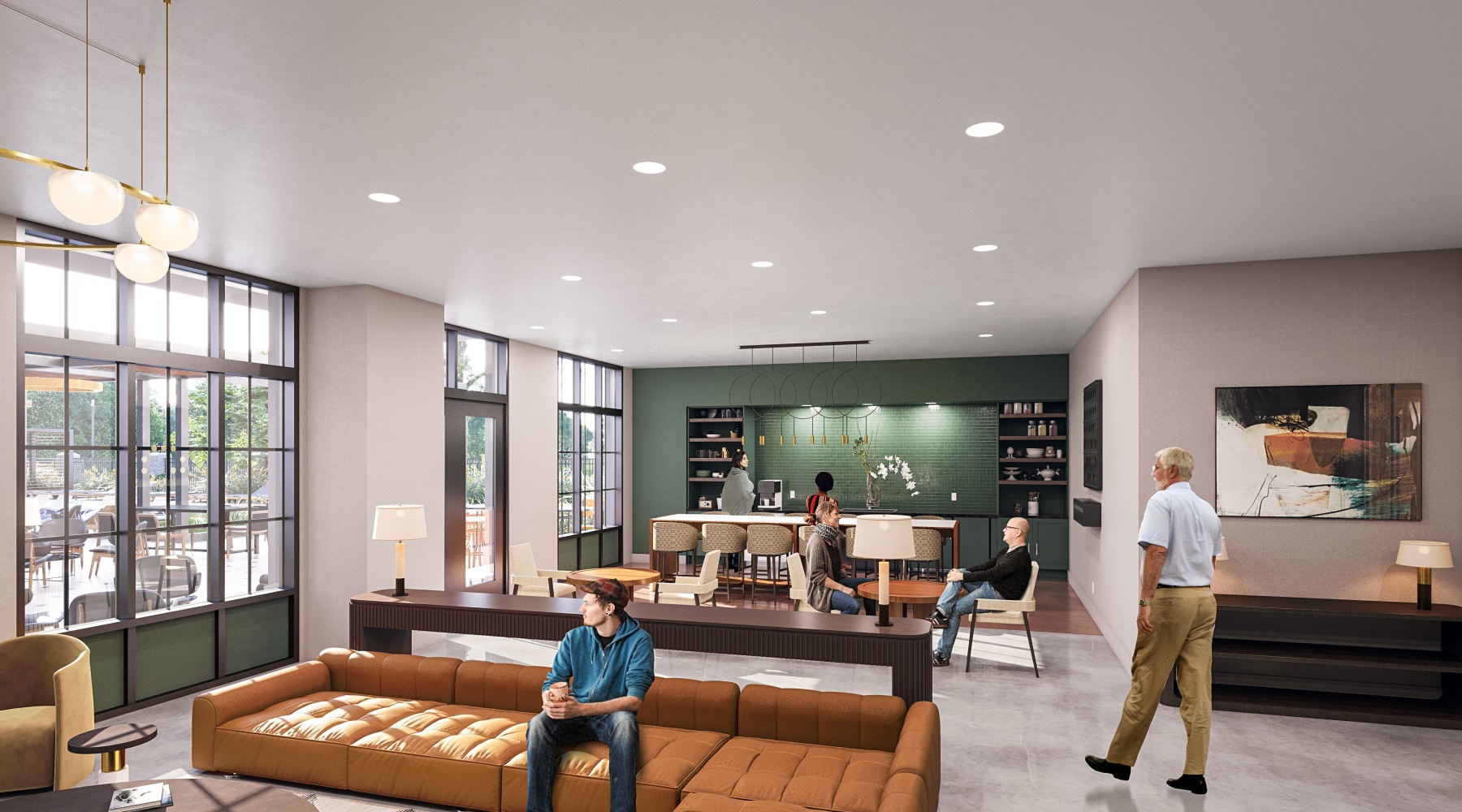 interior of property showing co-working space